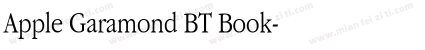 Apple Garamond BT Book字体转换